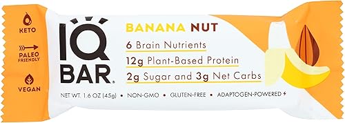 Vista 5 de IQBAR Barras keto de limón y arándanos, veganas, bajas en azúcar, 1.6 onzas (paquete de 12)