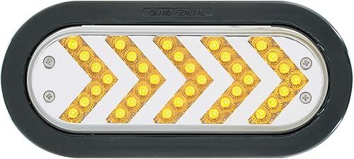 Miniatura 10 de Grand General 77125 - Luz LED (ámbar ovalado secuencial de 5 flechas Spyder 35, lente transparente), 1 paquete