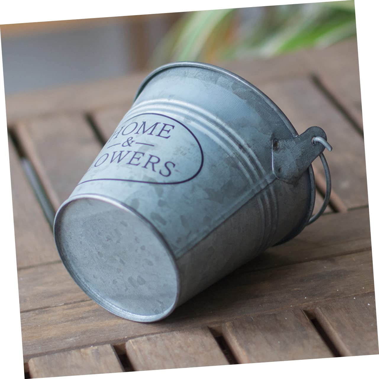 Amazon｜LEDMOMO 2個 鉄製バケツ レトロな フラワーバケツ 植物用容器