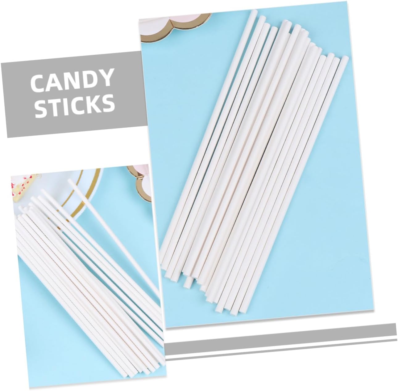 SOLUSTRE Elegant Lollipop Wrapping Sticks 300pcs Candy Paper Bars for Parties Celebrations