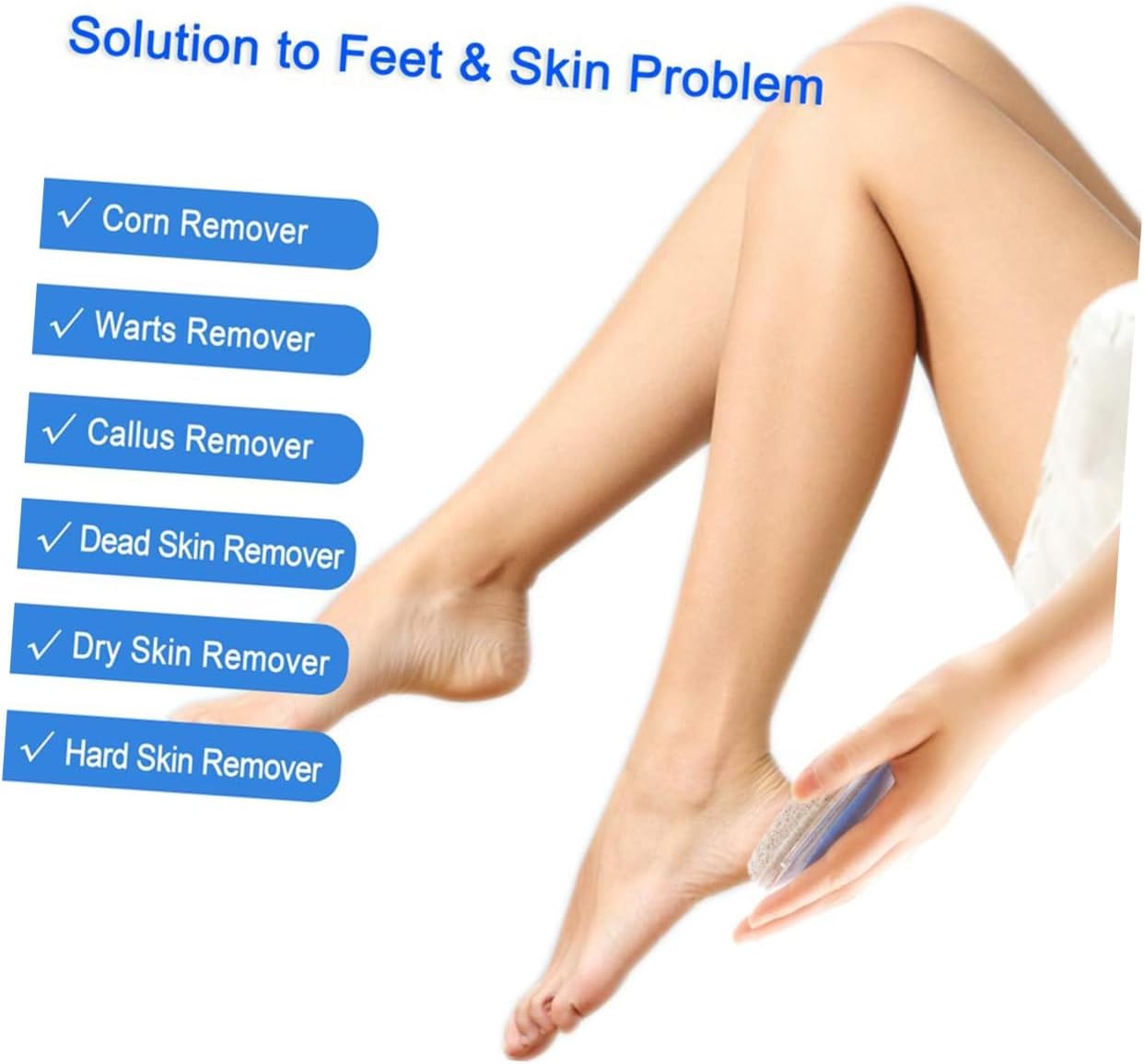 Alipis 6pcs Double-Sided Natural Pumice Stone Foot File Pedicure Tool Dead Skin Remover Callus Scrubber for Foot Care and Exfoliating Dry Skin Random Color