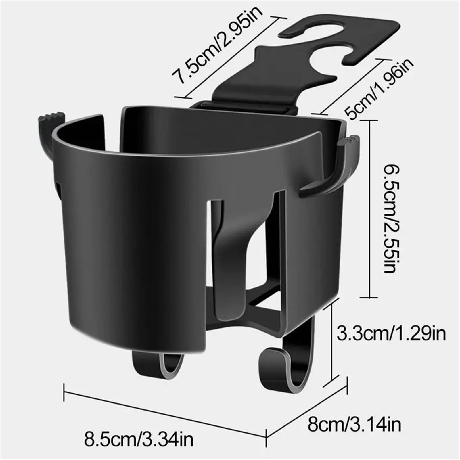 Portavasos Trasero Coche Ganchos Dobles Soporte Ajustable Teléfono Bolsa Taza Agua Paraguas Organizador Almacenamiento Automático Multifuncionales Portavasos para Automóvil(1pc)