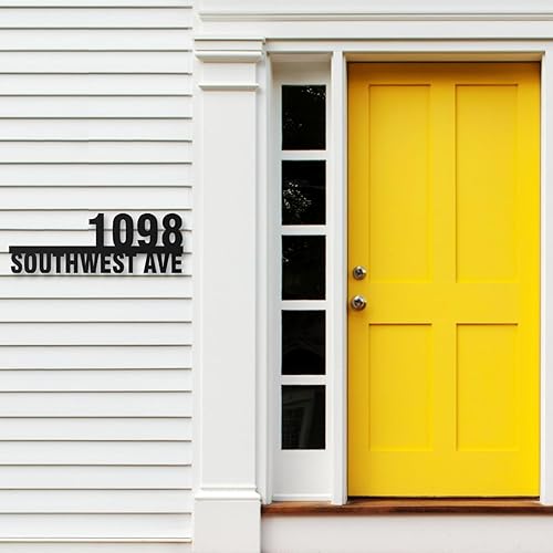 Vista 123 de Custom House Number Address Sign Personalized Metal Address Plaque Personalized Metal Sign Personalized Metal Outdoor Address Name Sign Outdoor Sign