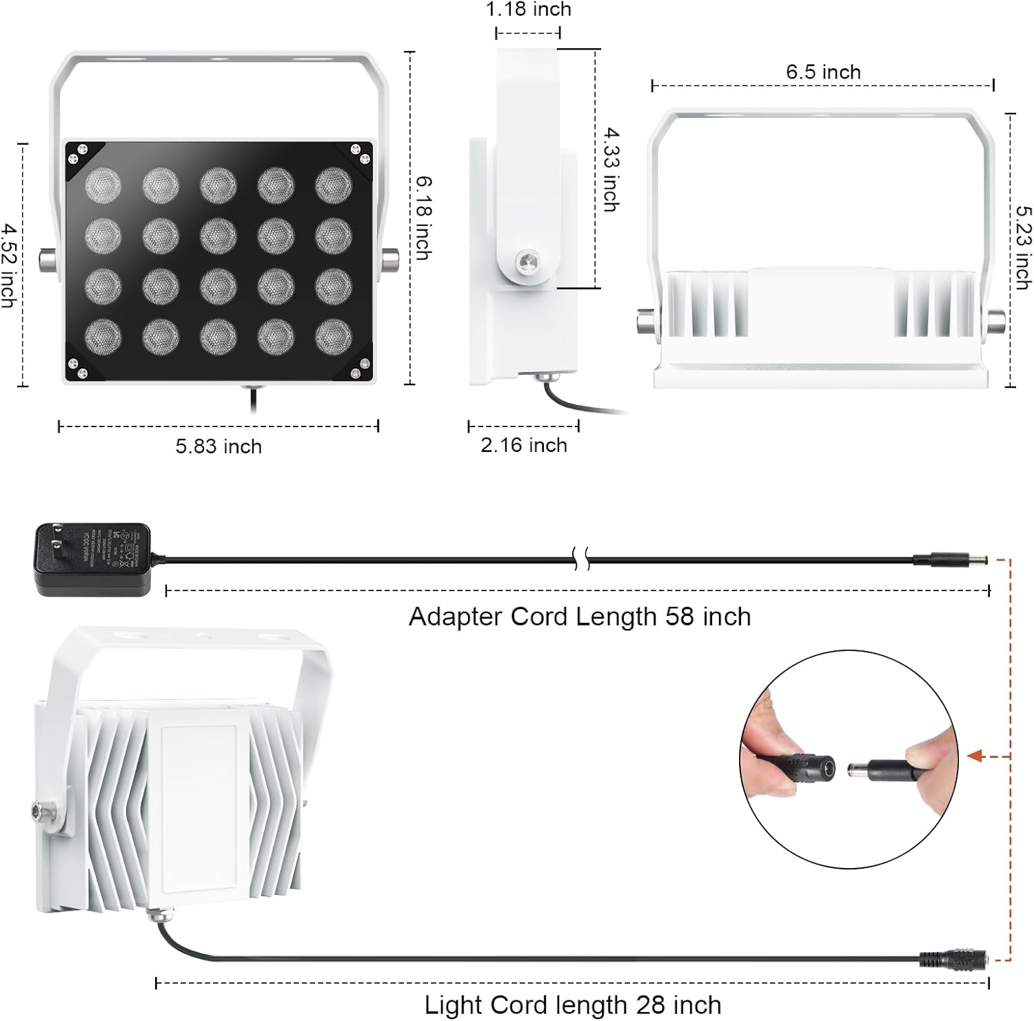[Upgraded] Univivi IR Illuminators 20 LEDs 850nm Long Range Illuminator 90 Degree Wide Angle Infrared Flood Light IP67 Waterproof for Security Camera IR Light Indoor&Outdoor