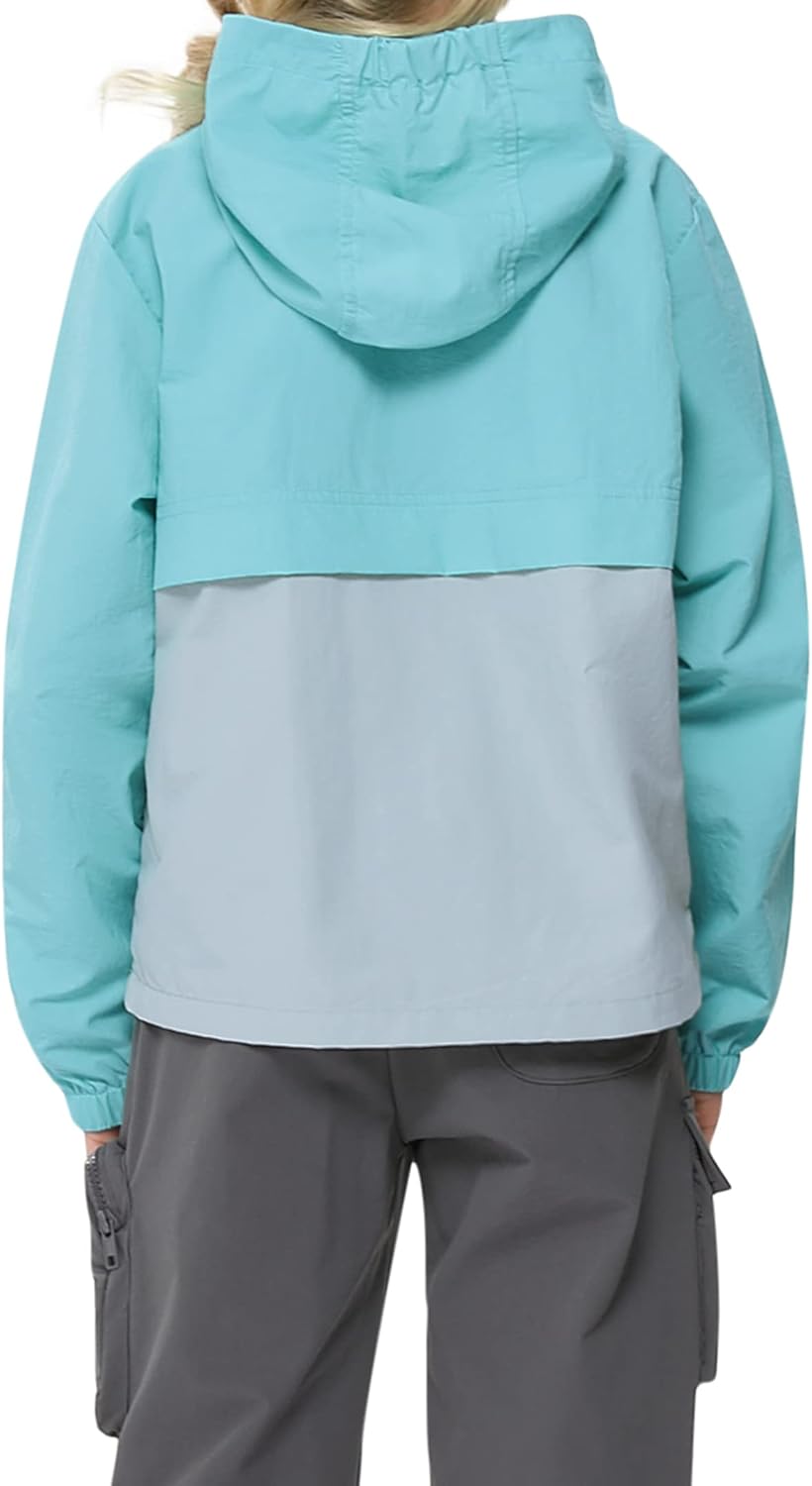 Boys Girls Packable Rain Jacket Lightweight Waterproof Hooded Raincoats Windproof Size 3-12Y - Image 3