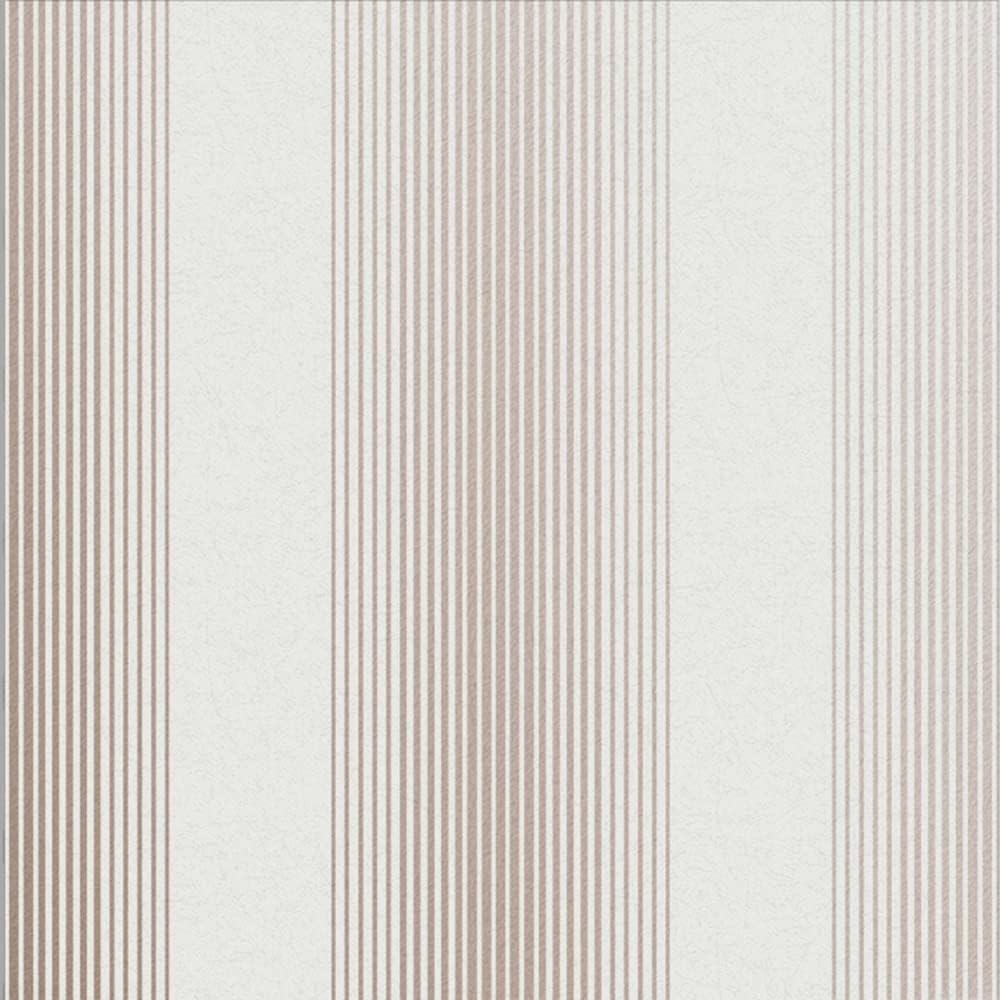 Graham & Brown Lagom Stripe Paste The Wall Wallpaper (White/Rose Gold)