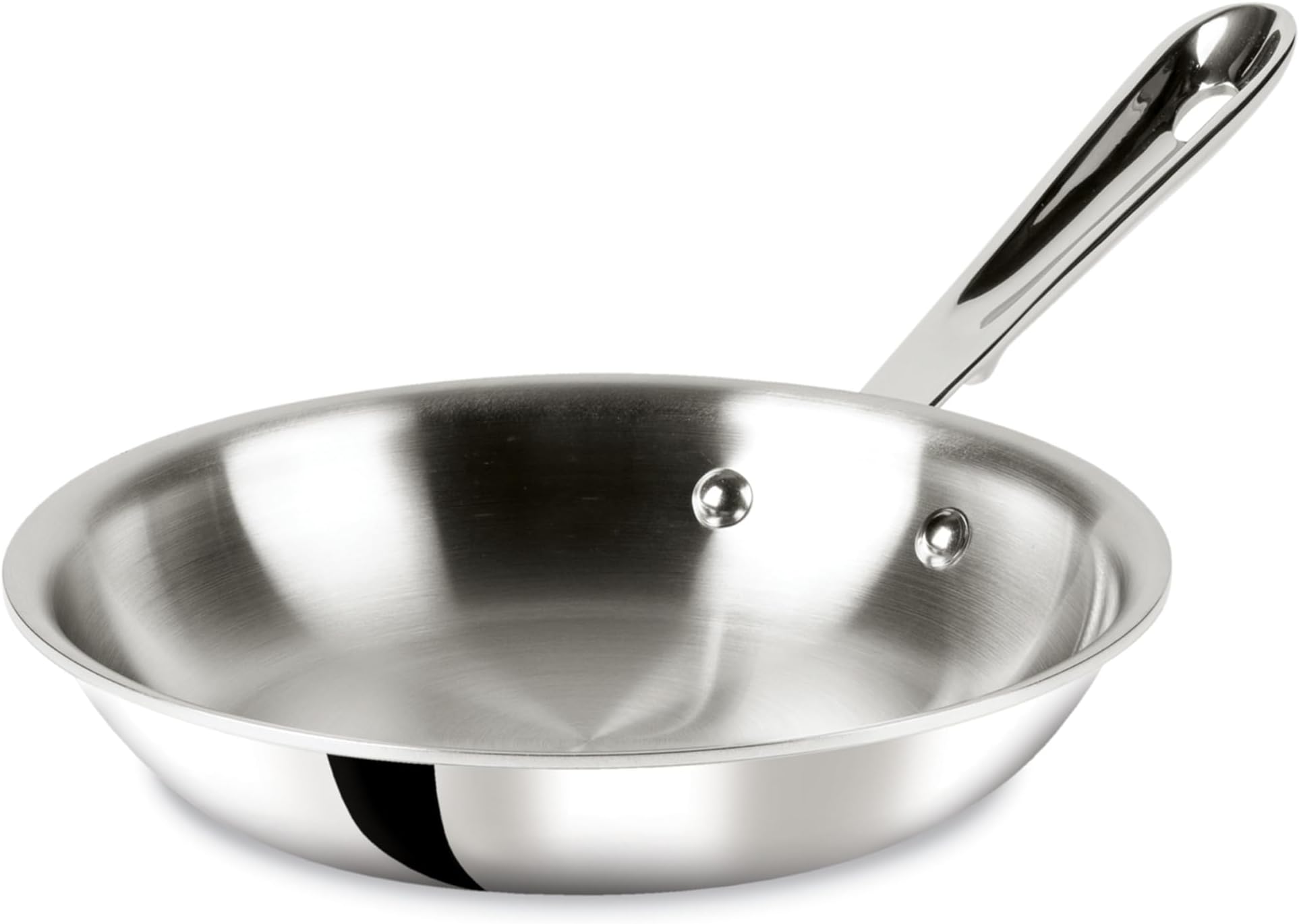 All-Clad 4108 Stainless Steel Tri-Ply Bonded Dishwasher Safe Fry Pan / Cookware, 8-Inch, Silver