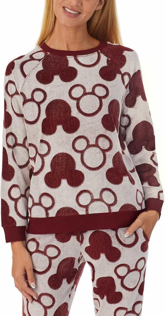 Disney Womens 2-Piece Fleece Jogger Lounge Set