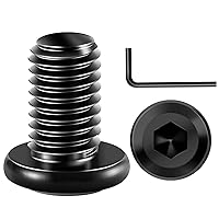 Vista 1 de Mywish M5 x 8mm 20 piezas de tornillos de cabeza plana con rosca hexagonal, pernos de acero inoxidable 304 para muebles con rosca completa, óxido