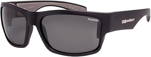 BOMBER TR111 Tiger Bomb - Gafas de sol color negro mate con lente polarizada ahumada
