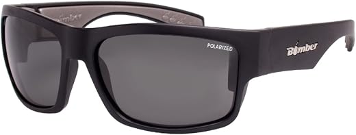 Bomber Polarized Safety Sunglasses for Men, z87 Compliant, Polarized Sunglasses, Matte Black Frame with Polarized Safety S...