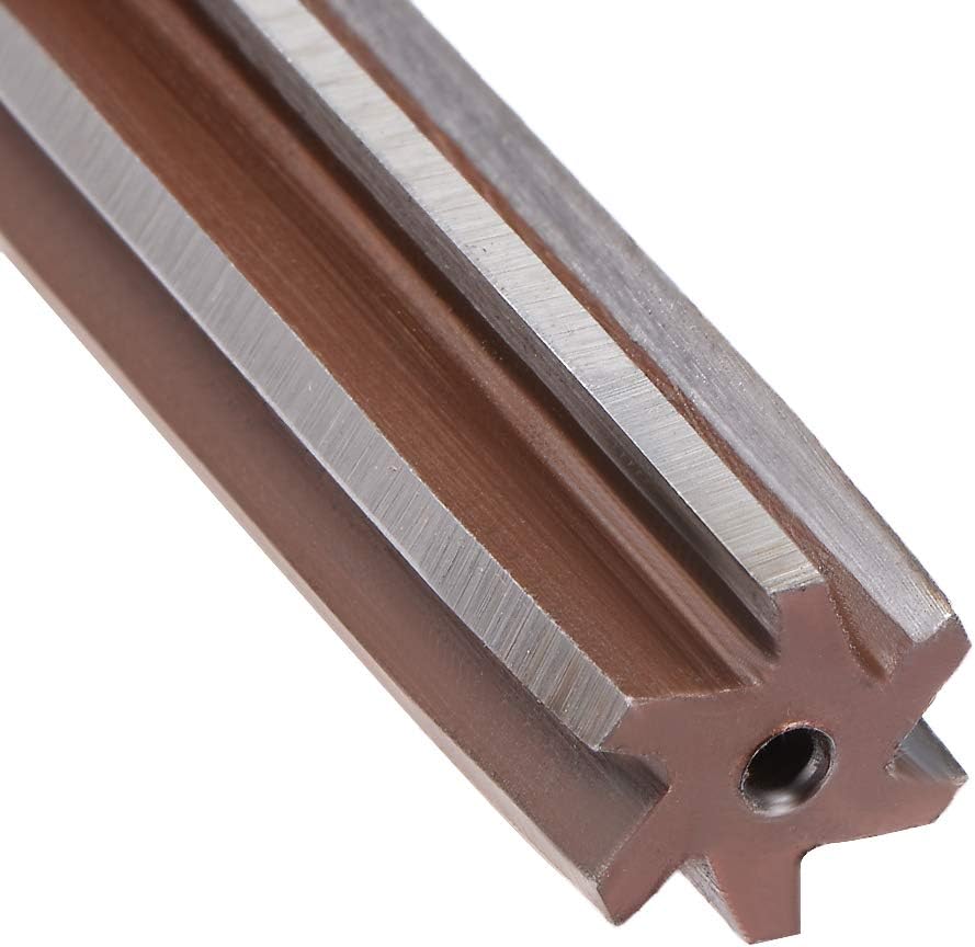 uxcell Hand Reamer 12mm Alloy Tool Steel H8 6 Straight Flutes Hand Milling Cutter Tool Metric Reaming Drill Bit for Metal