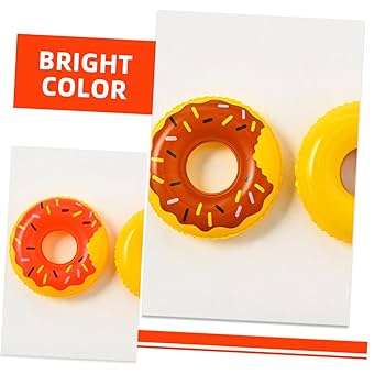 Amazon.co.jp: VICASKY 16個入りミニドーナツ型浮き輪 素材製