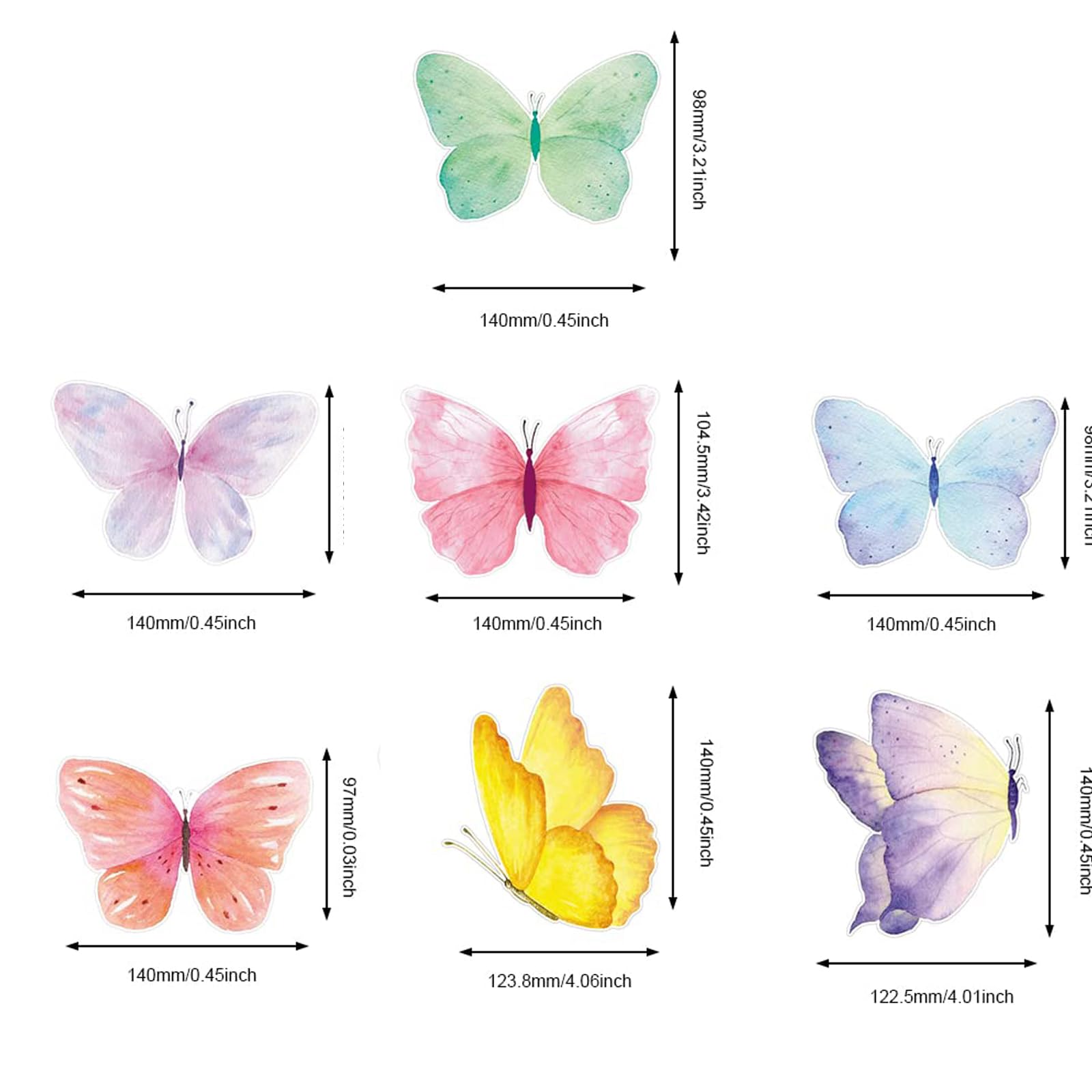 Aatpuss Butterfly Decoration, Cupcake Toppers, Cake Decoration, Suitable for Women's Birthdays - Image 2
