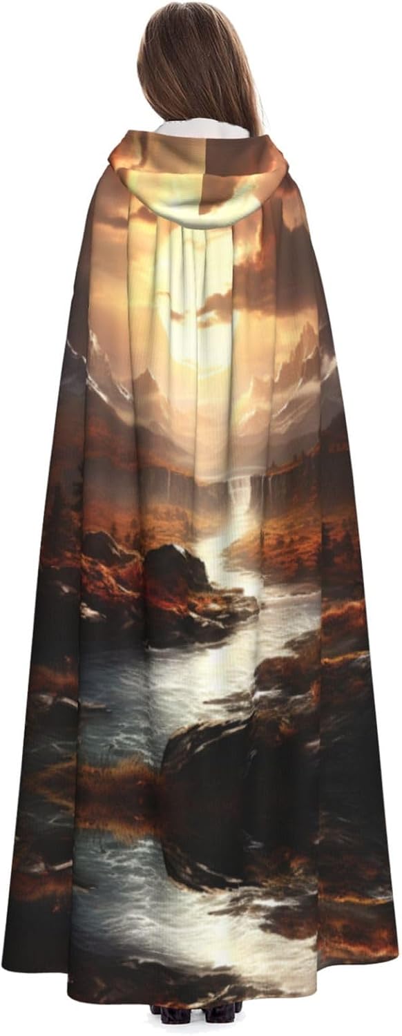The ancient fairyland Halloween hooded robe for adults, men and women, Christmas hoodies, cloaks, role-playing costumes