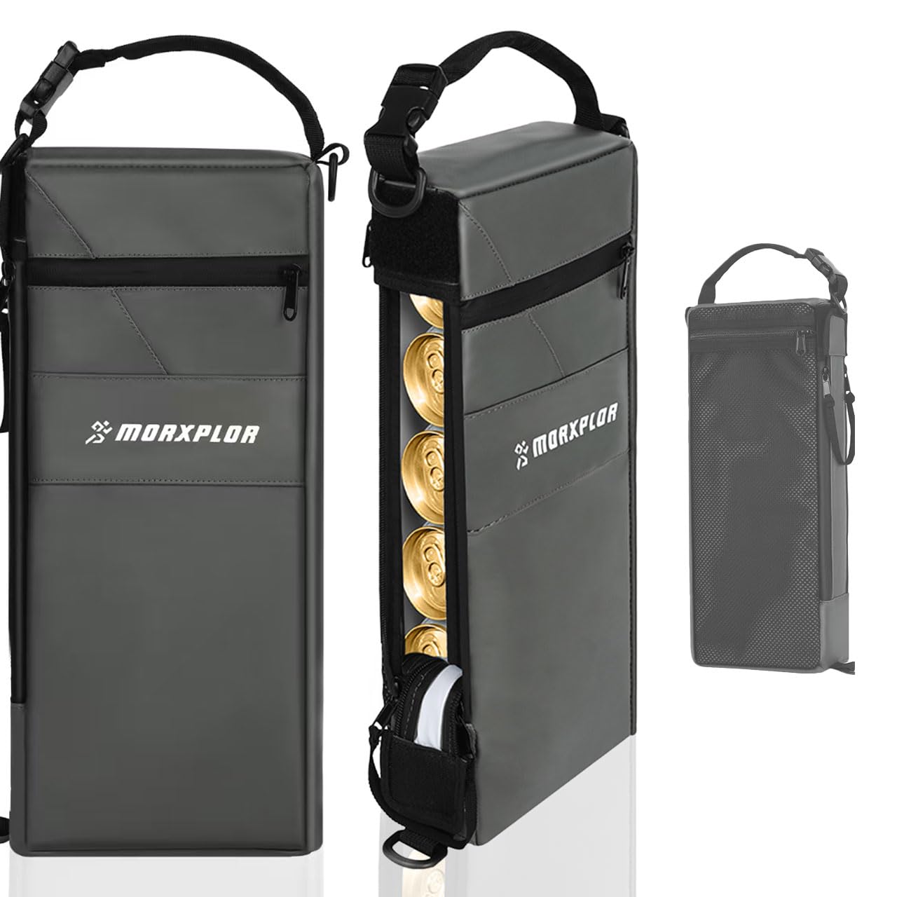 Golf Cooler Bag - 6 Can Insulated Beer Sleeve Cooler, Small Hidden Golf Beverage Storage Accessories for Men