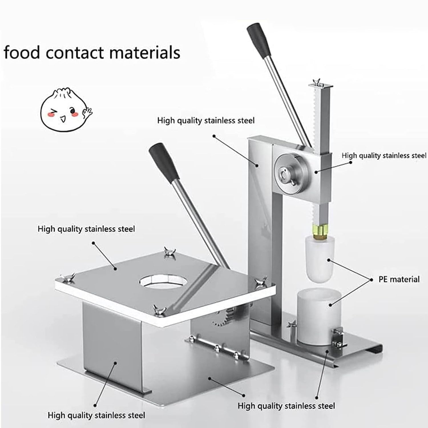 Baozi Maker Maszyna do formowania bułek na parze - formy ze stali nierdzewnej do prasowania ciasta - niezbędny sprzęt kuchenny do produkcji chińskich Baozi
