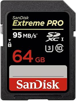 SanDisk Extreme Pro 64GB SDXC UHS-1 Flash Memory Card Speed Up to