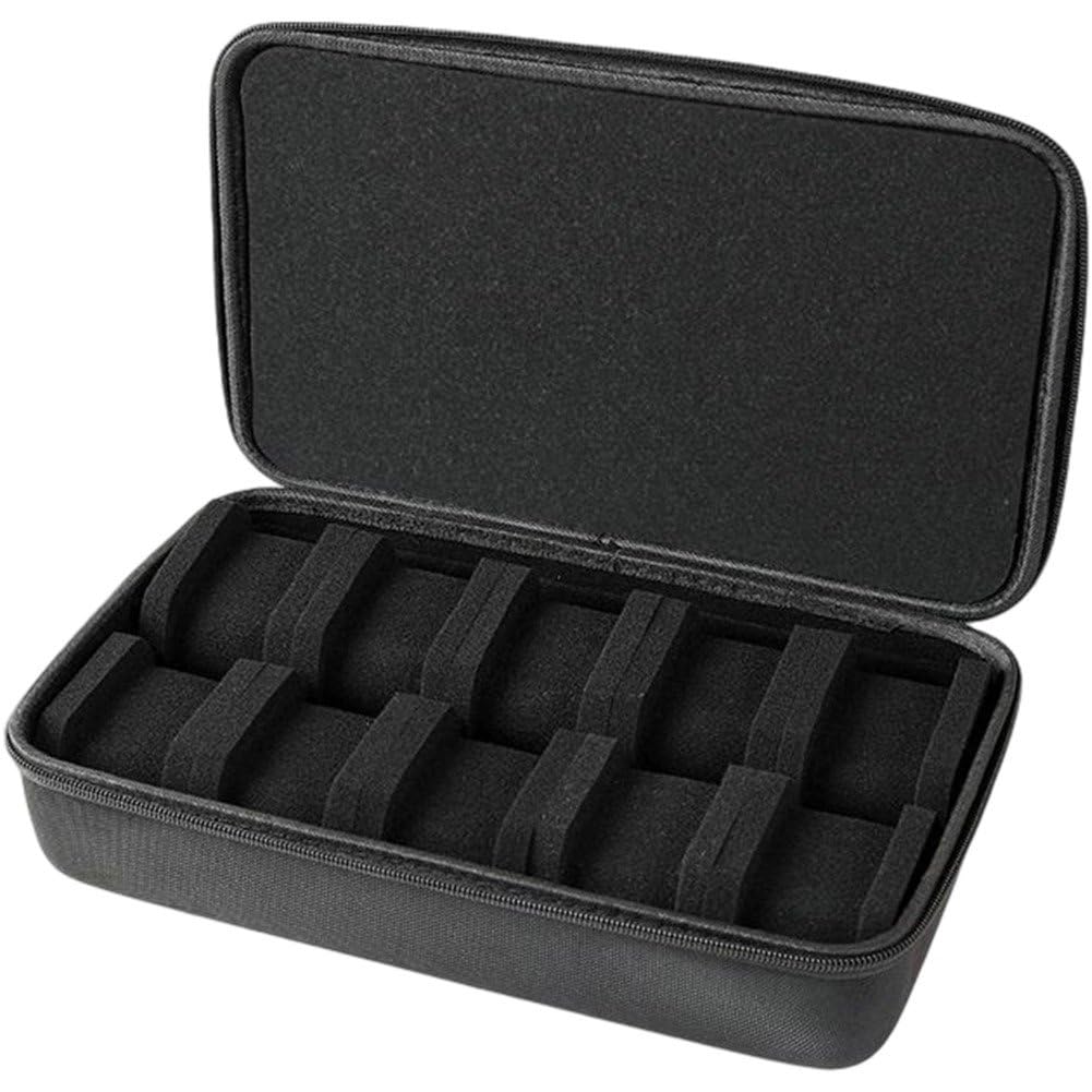 Étui de rigide à 10 emplacements pour montres évite les chocs boîte portable en nylon