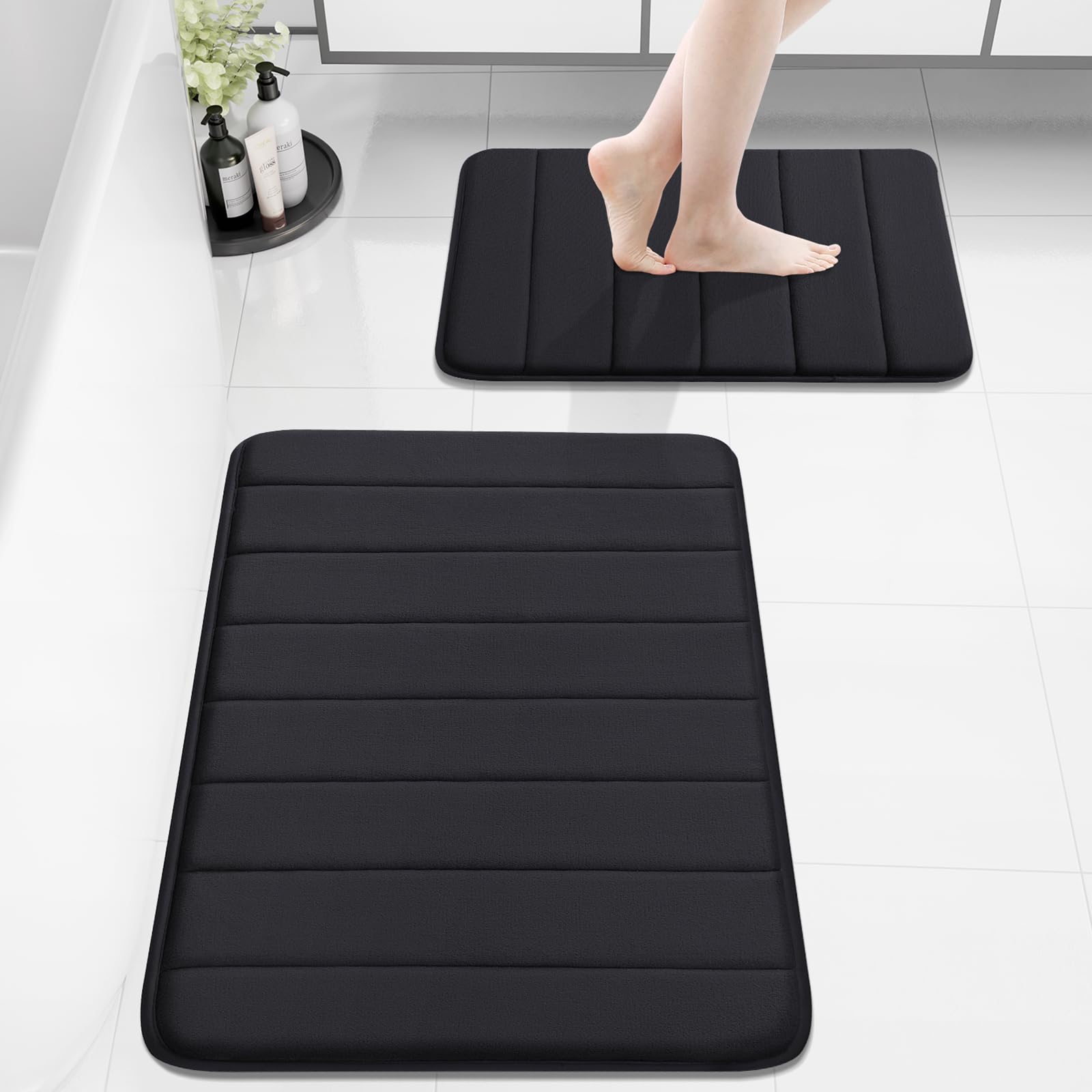 Buganda Memory Foam Bath Mat Set