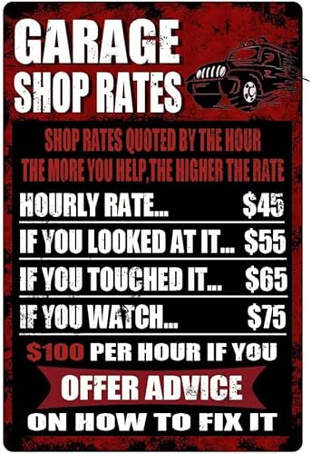 JIUFOTK Letrero de metal con diseño sarcástico, divertido y retro, para garaje, tienda, cueva de hombre, decoración de pared vintage, 8 x 12 pulgadas