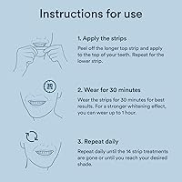 Vista 5 de Auraglow Tiras blanqueadoras de dientes, tiras blanqueadoras sensibles, 14 tratamientos de blanqueamiento, 8% de peróxido de hidrógeno