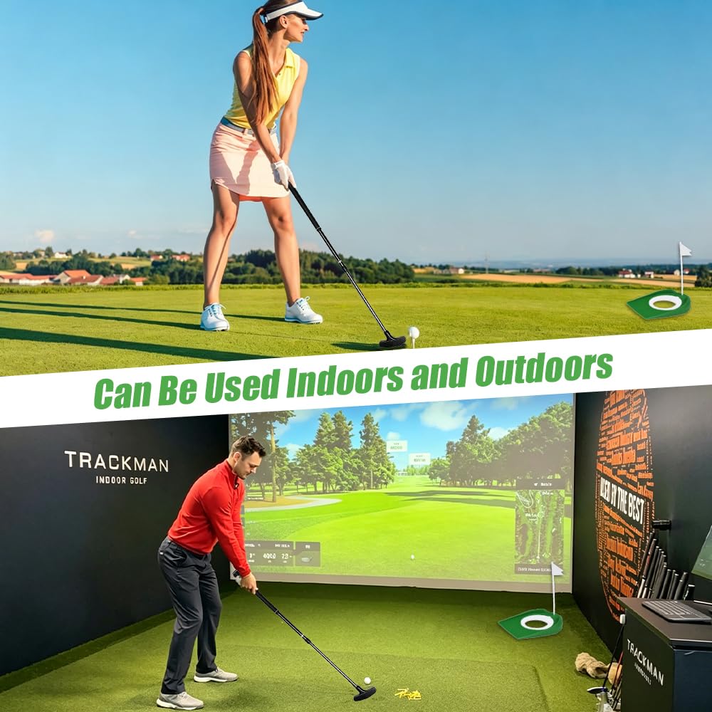 Putter de golf ajustable ambidiestro para zurdos y diestros, mini golf para hogar, exterior e interior