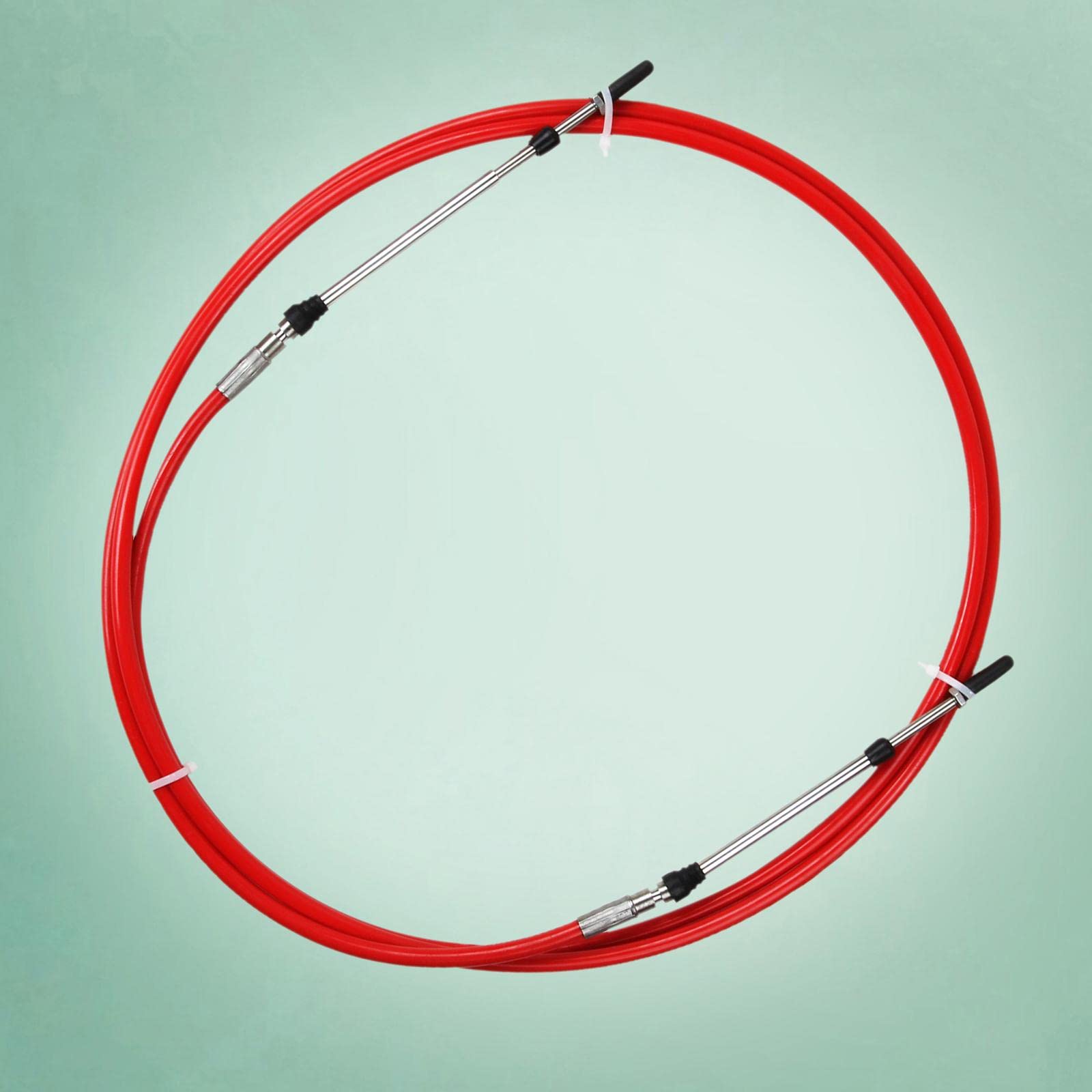 Cavo di Comando Dell'acceleratore per Motore di Imbarcazioni in Acciaio Inossidabile, Rosso, 11 FT