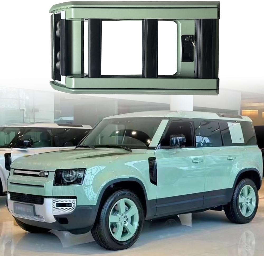 Side Roof Rack Access Ladder Liftable Fits for Land Rover Defender 90 L663 2020-2026 Grasmere Green