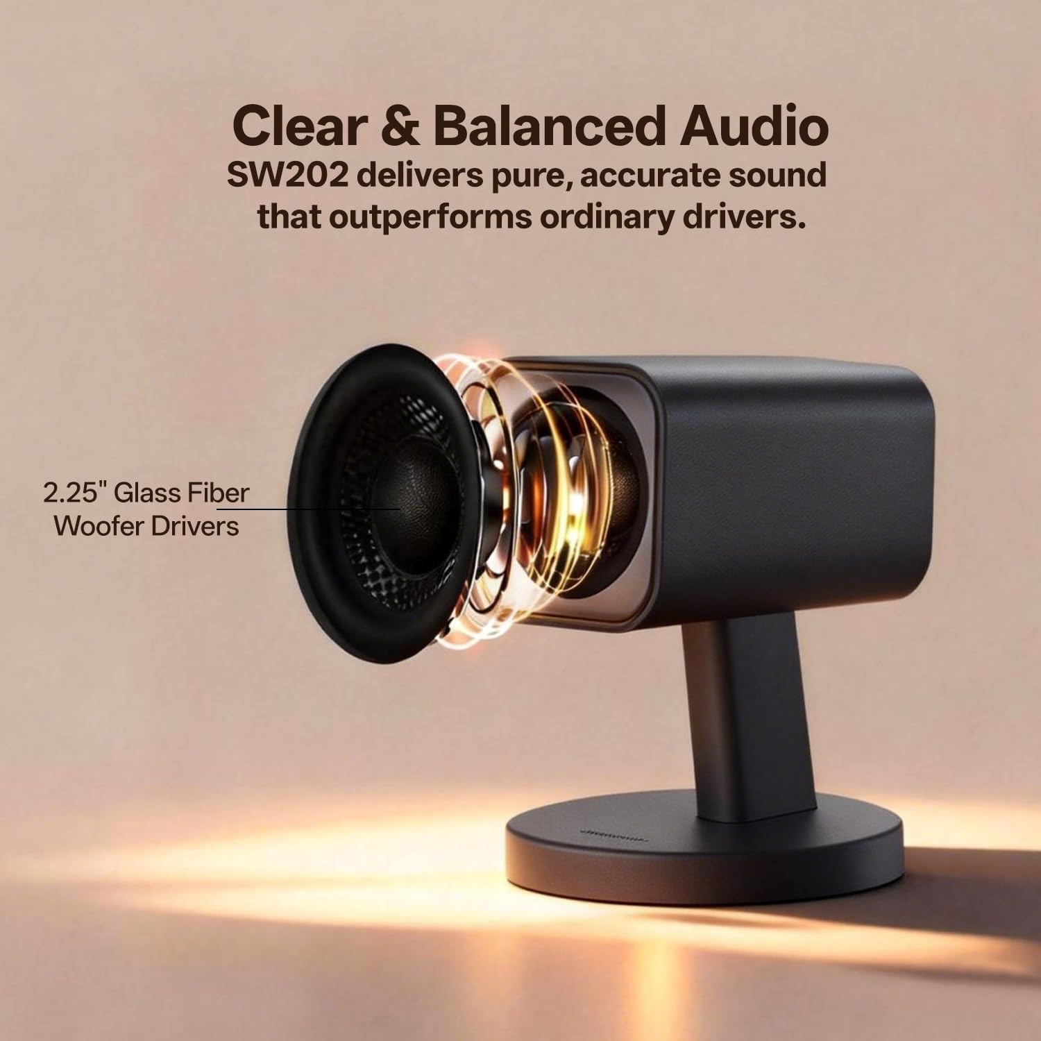 Sanyun SW202 24W Compact Computer Speakers, DSP 3 Modes 16bit USB DAC Bluetooth 5.2, 2.0 PC Multimedia RGB Gaming Speakers for Desktop Monitor Laptop, (Game/Movie/Music, Black) - Image 5