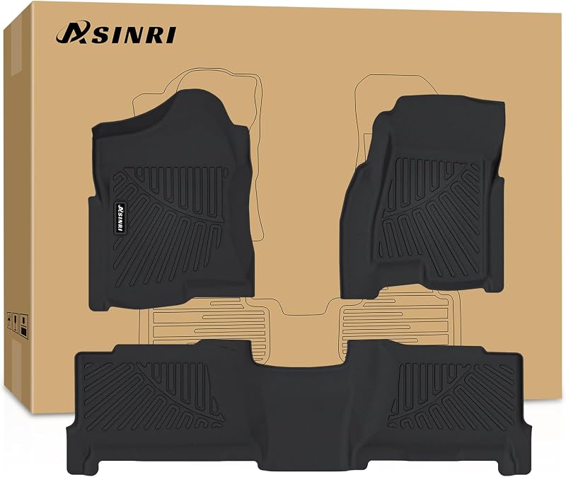 Tapete Automotivo de Porta-Malas em TPE Preto para Chevy Silverado e GMC Sierra Crew Cab 1999–2007 ASINRI