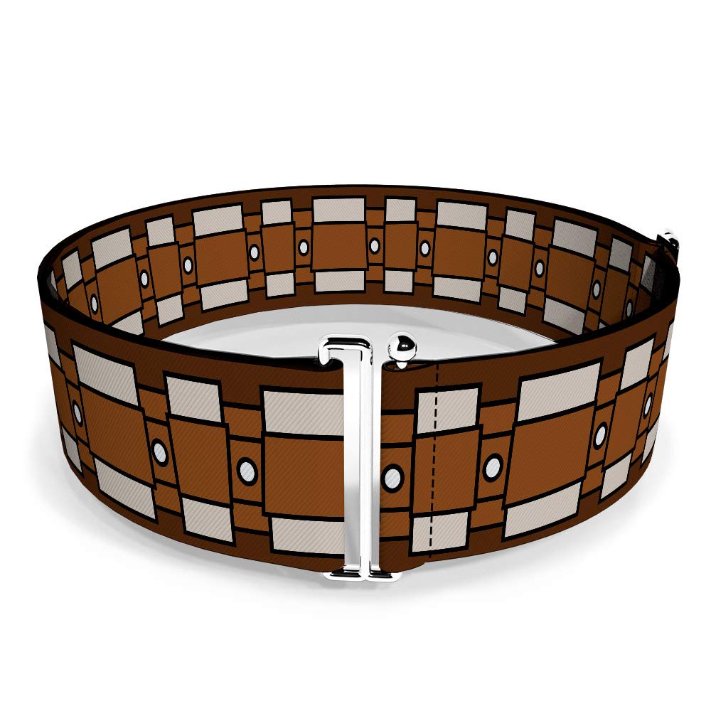 Buckle-Down Belt Women's Cinch Star Wars Chewbacca Bandolier Bounding2 Browns Available In Adjustable Sizes, Star Wars Chewbacca, 3" x 44"