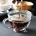 Imagen de 4 tazas de café grandes cristal con asa