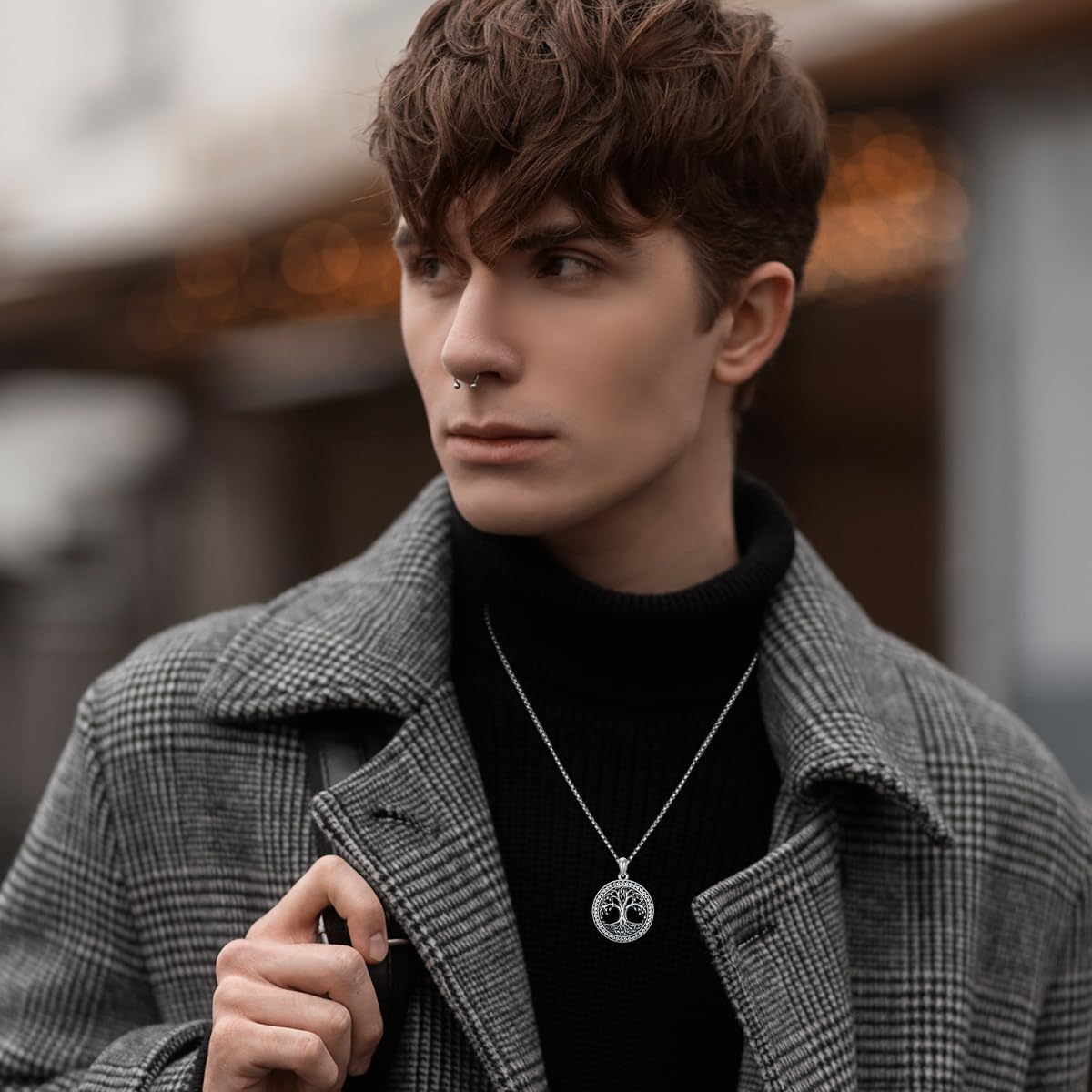 Tree of Life Necklace 925 Sterling Silver Tree of Life Pendant Necklace Jewelry Gifts for Men Women - Image 3