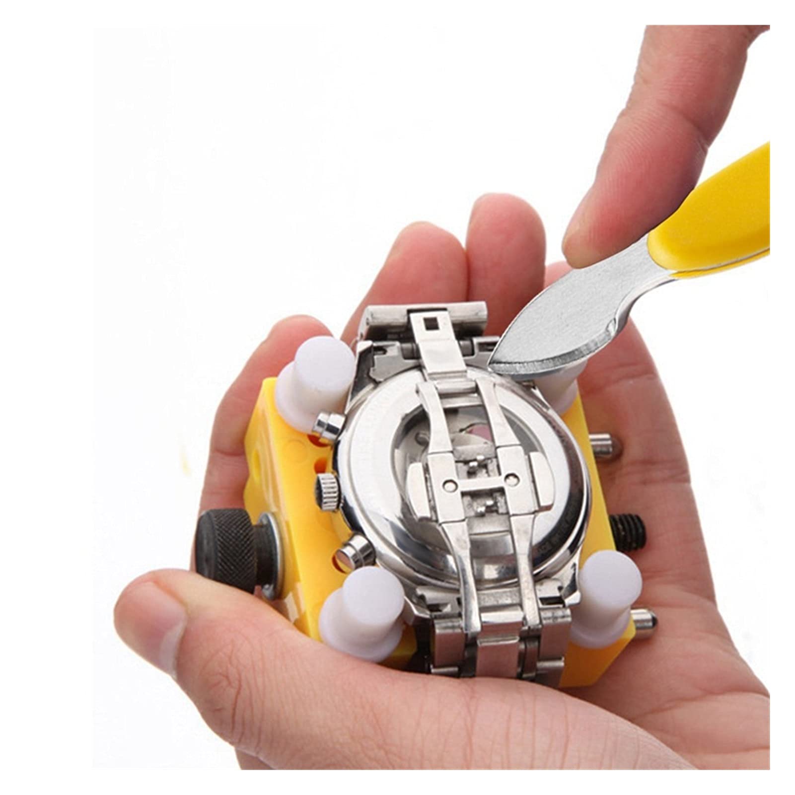 Kit d'outils de réparation de Montres, ouvre-boîtier arrière, Couteau de Retrait, différentes Tailles, 5 pièces, démontage de la Pile de Montre, Changement, Acier Inoxydable