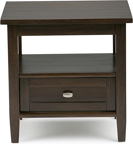 Miniatura 5 de Mesa de café Simpli Home Shaker, color marrón miel, Madera, Marrón (Tobacco Brown)