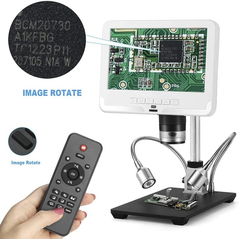 AD206 HD2のデジタル顕微鏡 導いた塗りつぶしと7 '' LCD.画面2mp 200倍拡大鏡 【調整可能】 顕