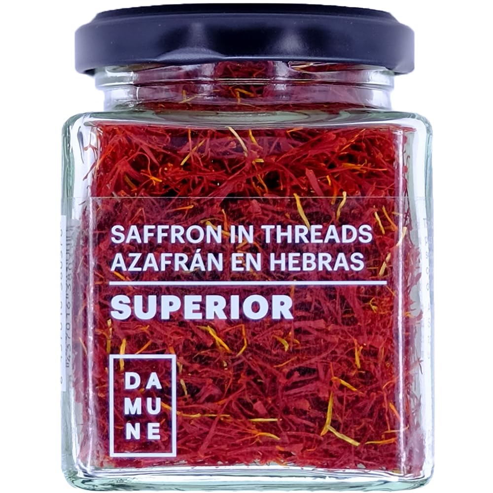 DAMUNE Zafferano Premium in Pistilli Mediterranean - Categoria I Superiore - 20g con Mortaio