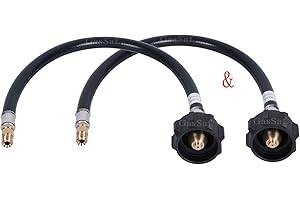GasSaf 12inch RV Propane Lines QCC1 Pigtail with Acme Nut Connection
