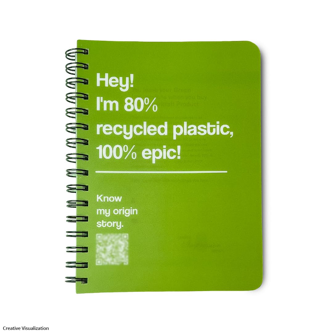 Green Impression | Recyclet PET - Wiro Binding Notebook - Single Line, 160 Pages, 148 Mm X 210 Mm