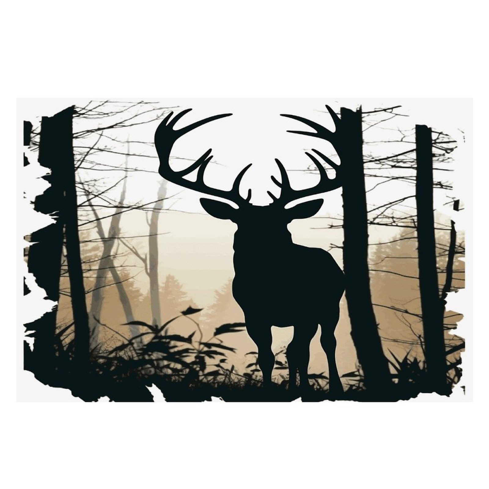 Placemats Placemats Deer Silhouette Placement Mats for Dining Table Place Mats Suitable for Personal Dining Tables Dinner Parties BBQ Weddings