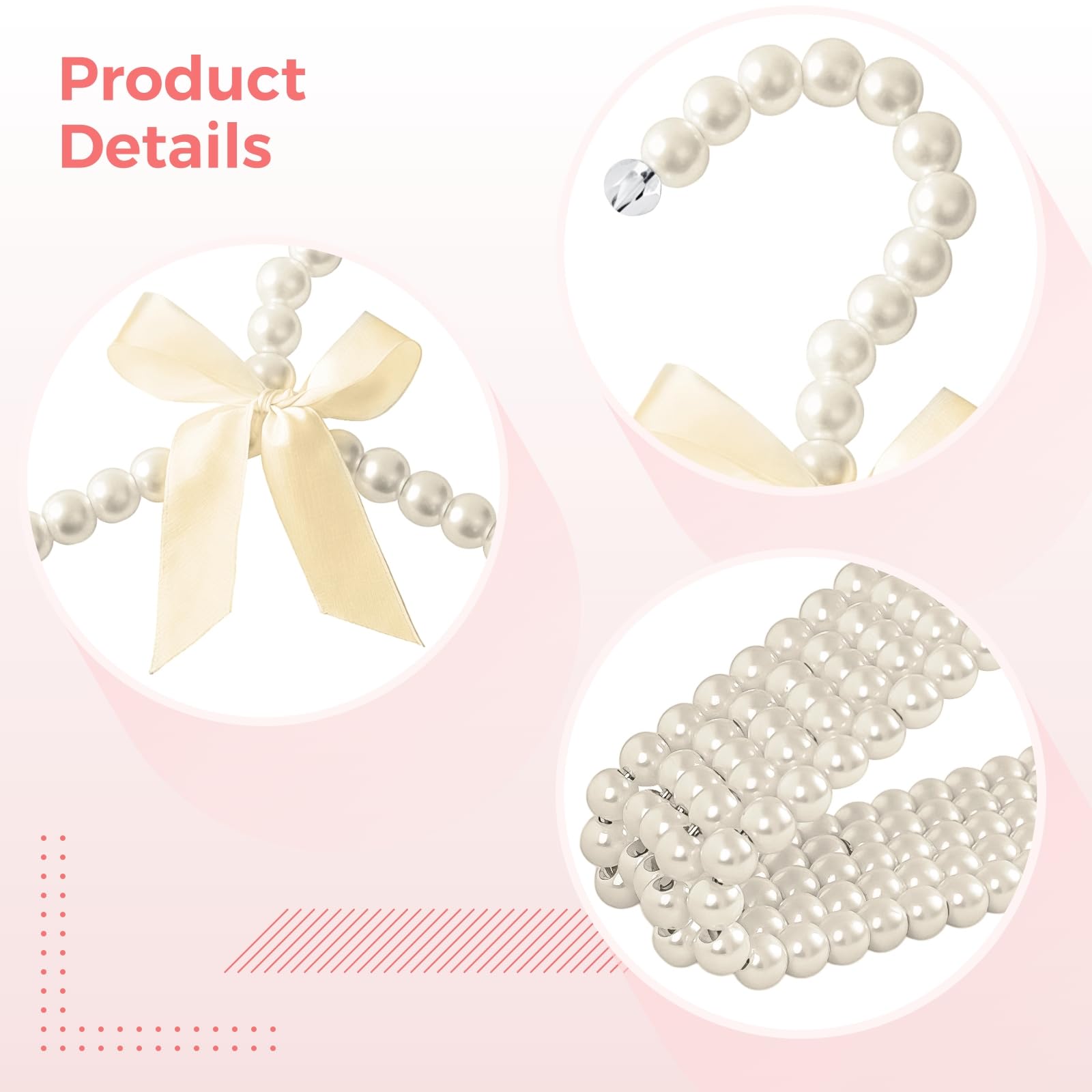 4 Pcs Hangers with Bow, Hangers for Kids and Pets, Multi-Use Closet Storage & Drying, 11.8 X 7.5 Inches