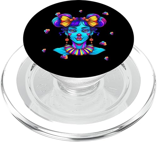 Cute Streetwear synthwave 80s 90s retro anime girls clown PopSockets PopGrip for MagSafe