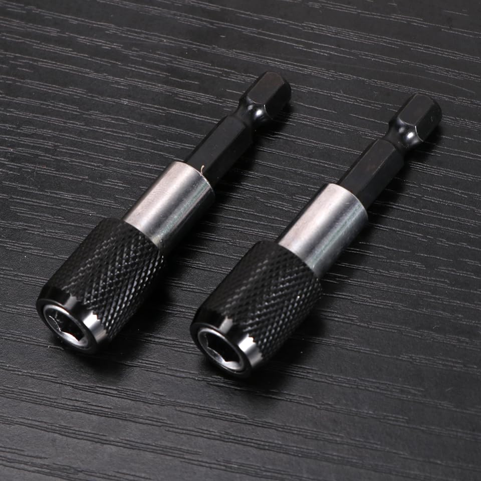 UPKOCH Quick Release Magnetic Screwdriver Bit Holder Extension Bar 1/4 Inch Hex Shank Locking Bit Holder for Drill Impact Driver Fast Changes 2.36In Length