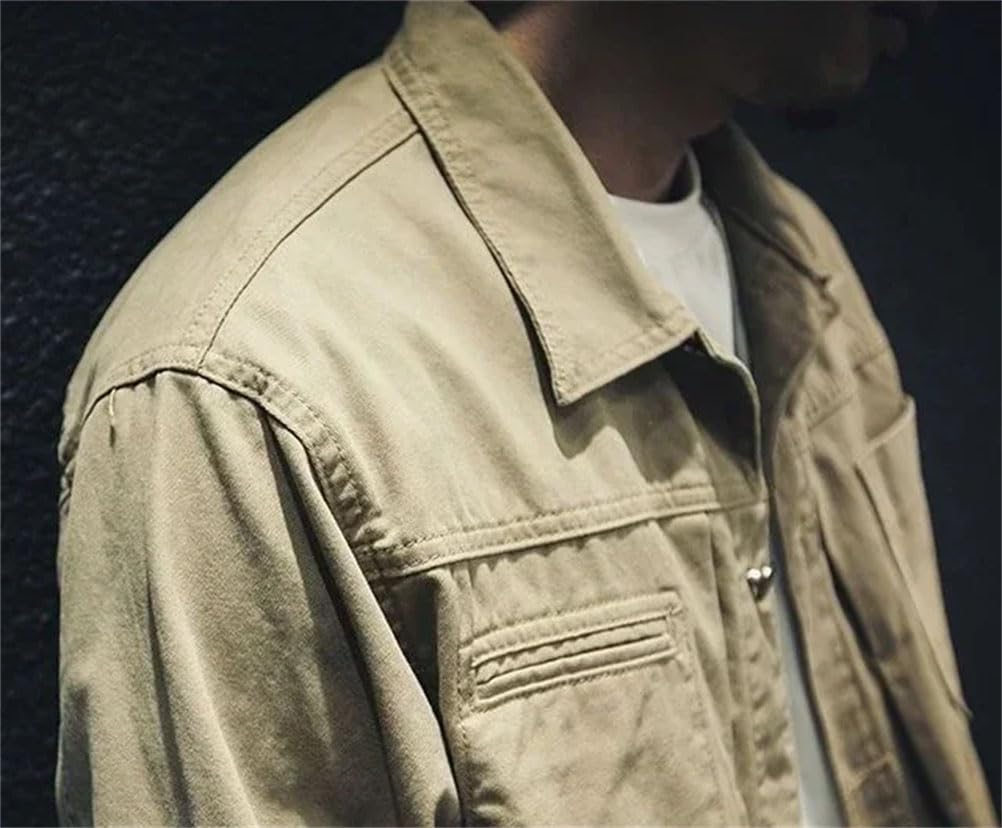 Męskie kurtki dżinsowe o kroju slim fit męskie na co dzień klasyczny płaszcz zapinana na guziki kurtka dżinsowa