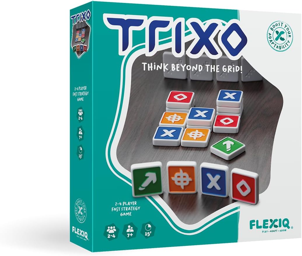 FlexiQ Trixo Family Tile Game, Ages 7+, 2-4 Players, 15+ Minutes Playing Time