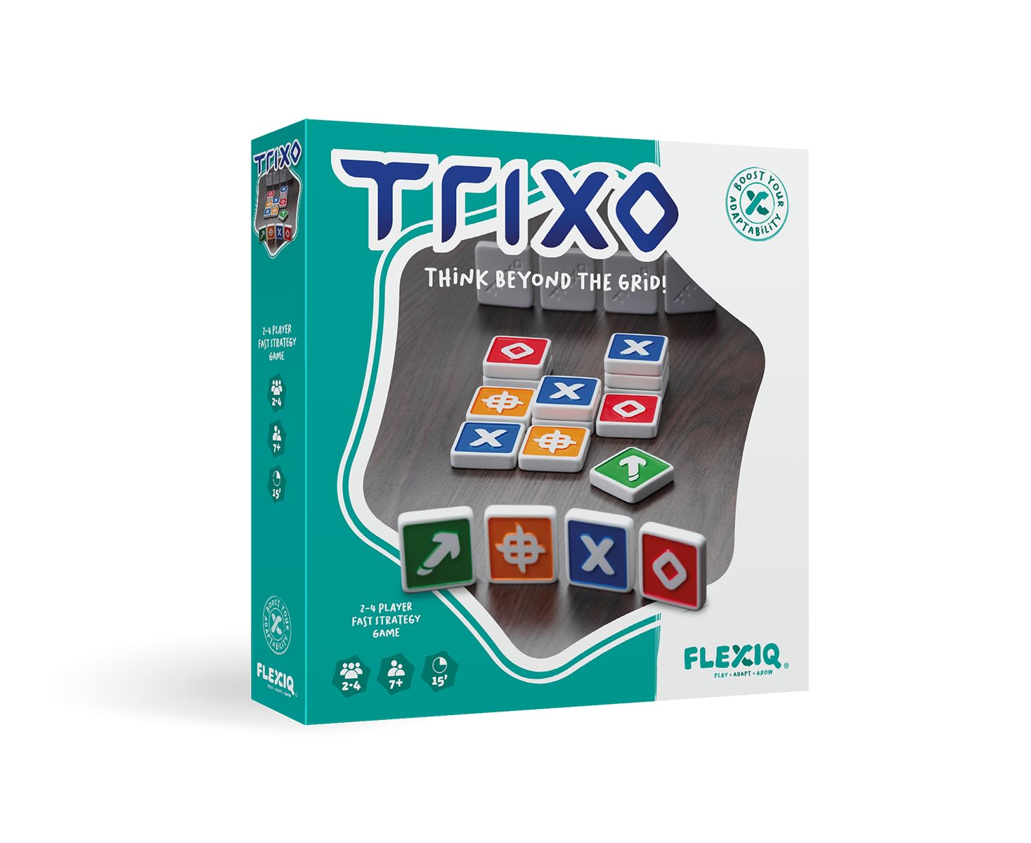 FlexiQ | Trixo | Family Tile Game | Ages 7+ | 2-4 Players | 15+ Minutes Playing Time
