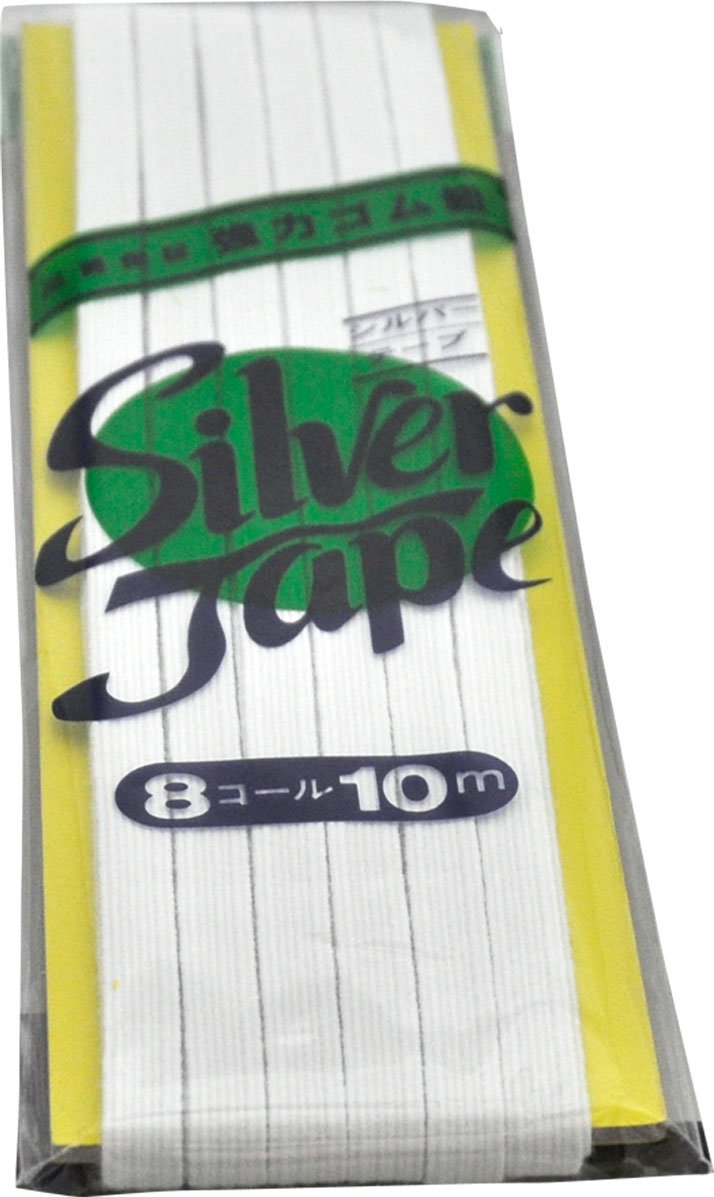 Cordon élastique fort Guohua Silver Tape 7,5mm rouleau de 10m en lot de 10 pièces