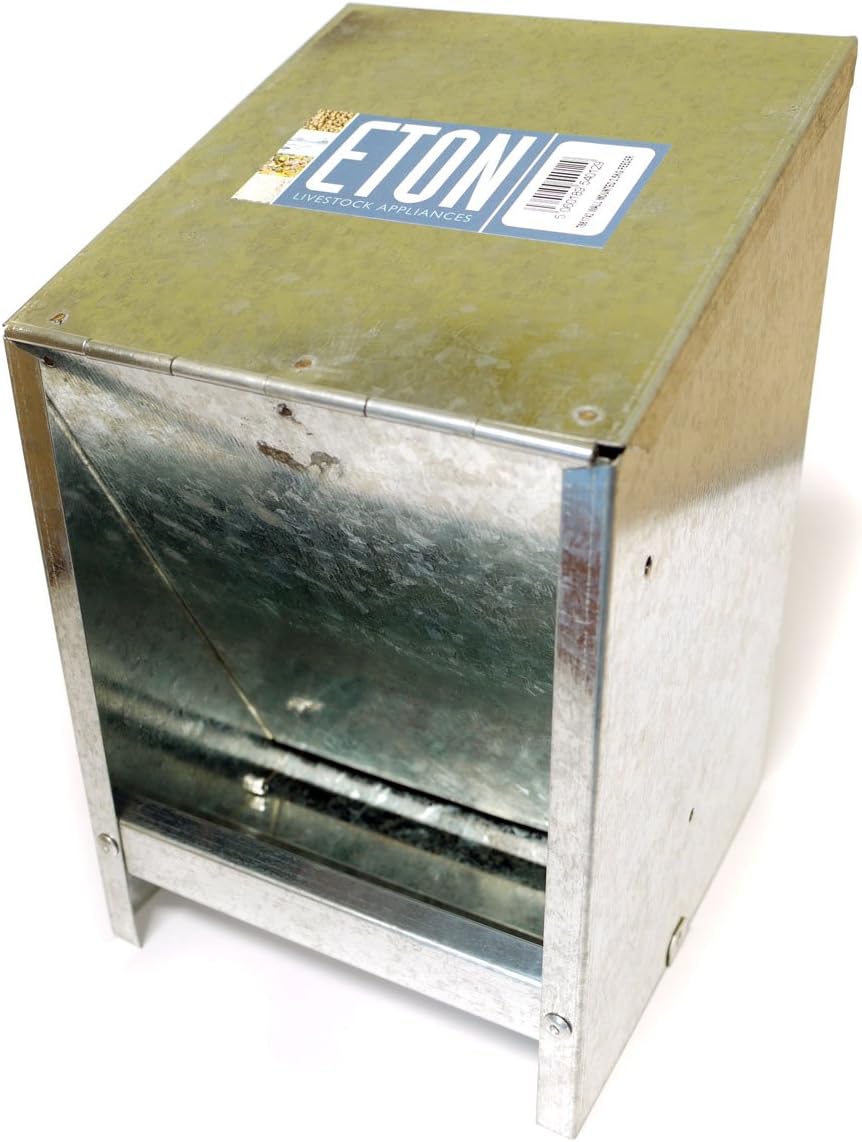 Eton Poultry Galvanised Wall Mounted Feed/ Grit Hopper, 2.5 Kg