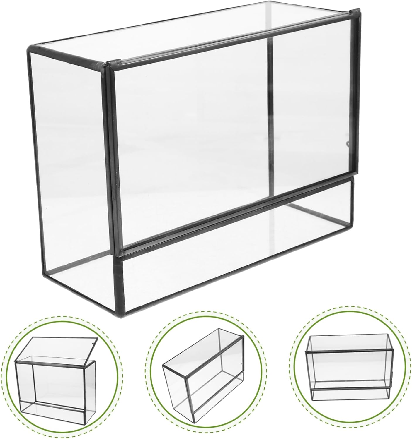 VICASKY Terrarium for and Moss Landscape Container for Indoor and Outdoor Decor Ecosystem Holder for